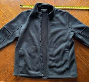 Stormpack Men's XL Full Zip Textured Knit Fleece Jacket Graphite